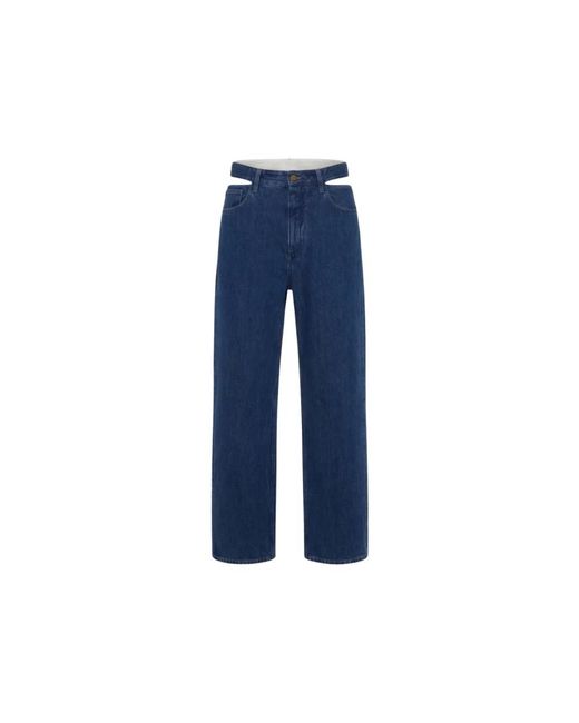 Jil Sander Blue Straight Jeans