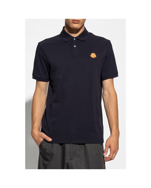 Moncler Poloshirt mit Logo in Blue für Herren