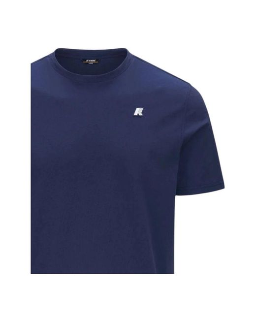 K-Way Blaue jersey t-shirts und polos in Blue für Herren
