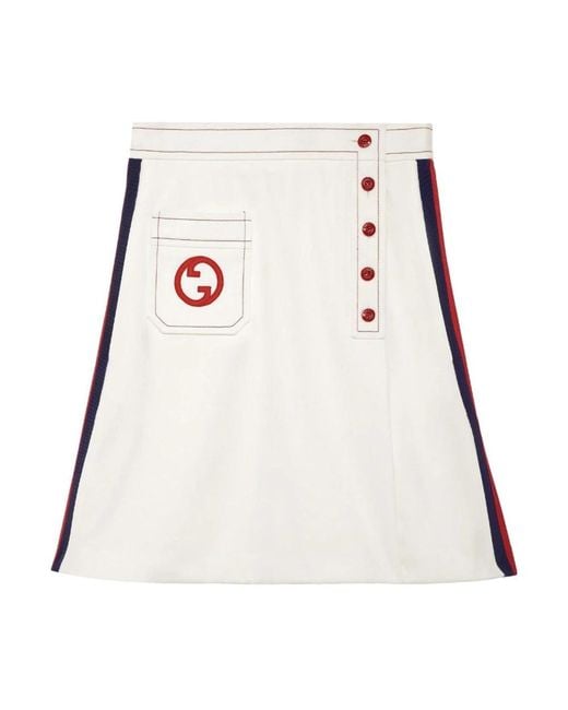 Gucci White Short Skirts
