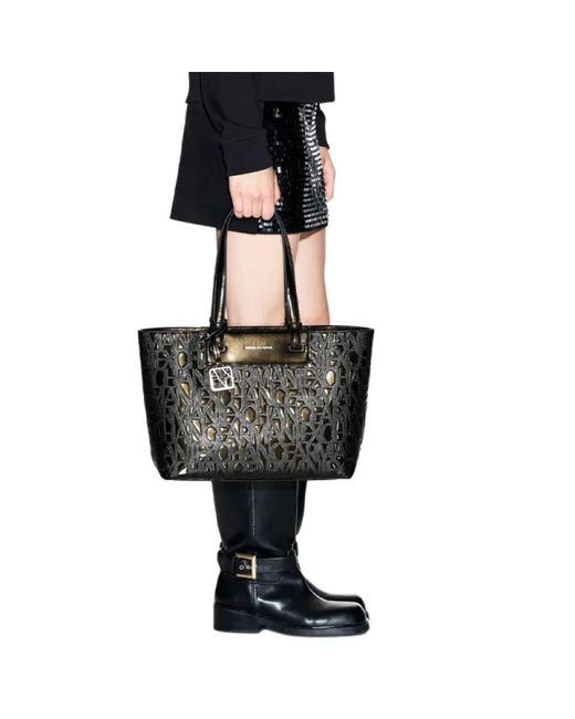 ARMANI EXCHANGE Black Shopping Bags