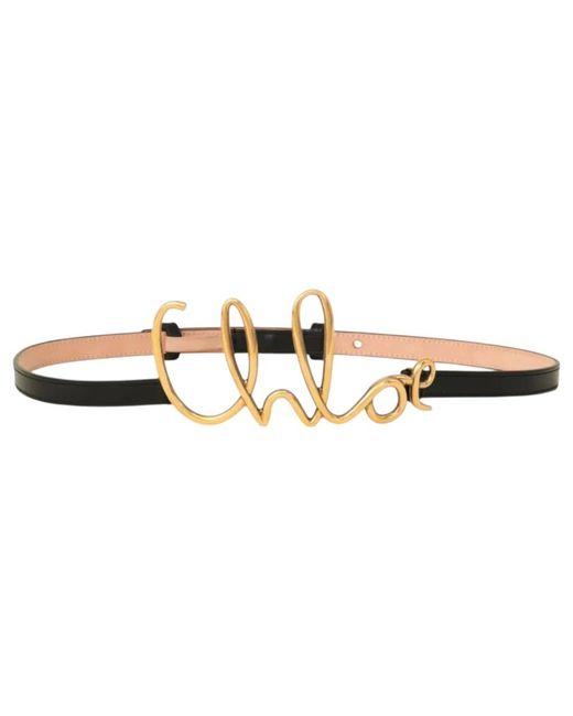 Belts Chloé de color Metallic