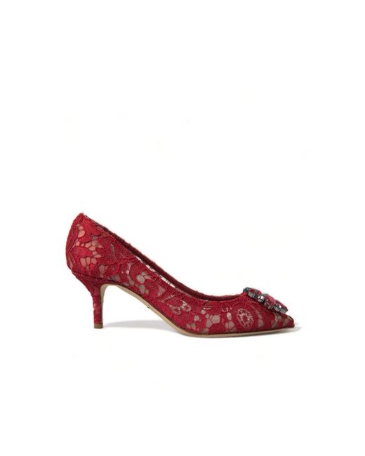 Bomba De Encaje Con Flores, Mujer, Talla Dolce & Gabbana de color Red
