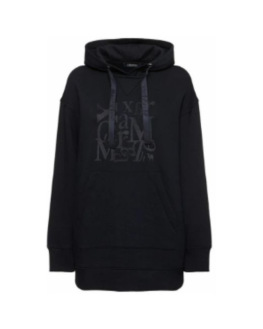 Max Mara Hoodies & Sweatvesten ,Blauw ,Katoen Casual Hoodie Voor Dagelijks Gebruik in het Black