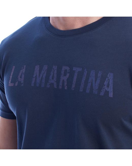 La Martina Blue T-Shirts for men