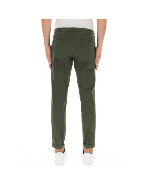 40weft Green Slim-Fit Trousers for men