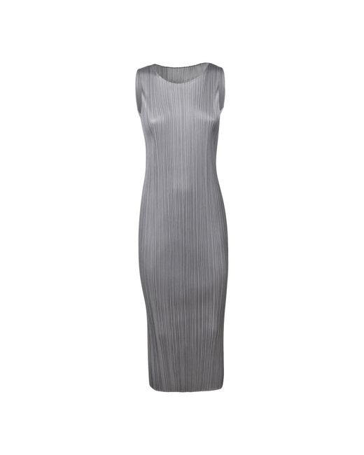 Issey Miyake Gray Midi Dresses