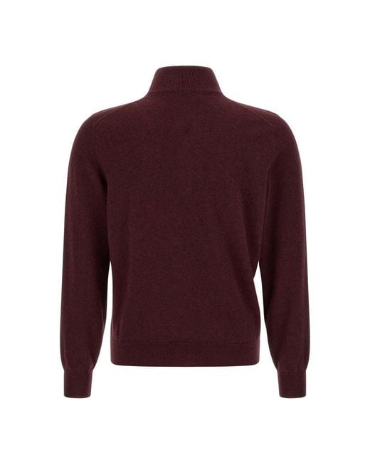 Brunello Cucinelli Purple Cashmere Knitwear for men