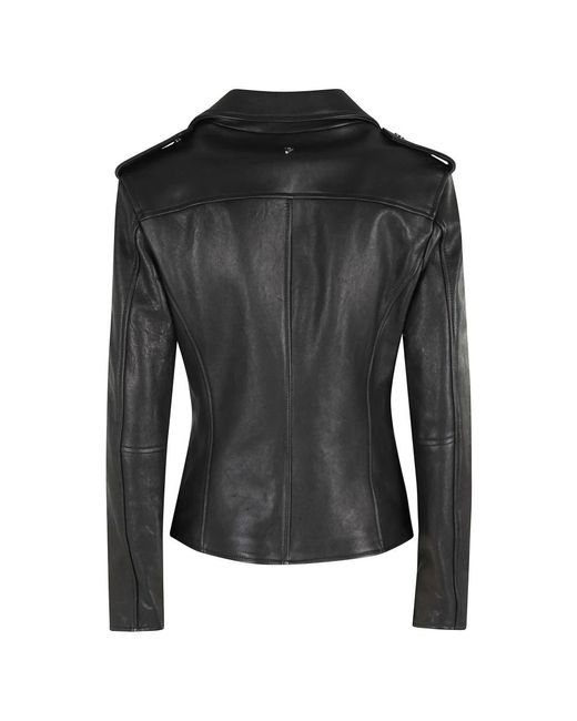Dondup Black Leather Jackets