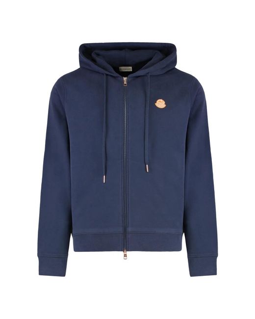 Moncler Blue Zip-Throughs for men