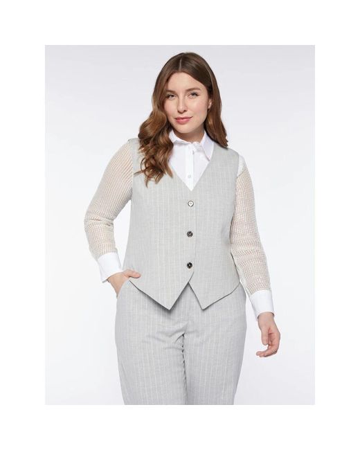 FIORELLA RUBINO Gray Gestreifte lurexweste