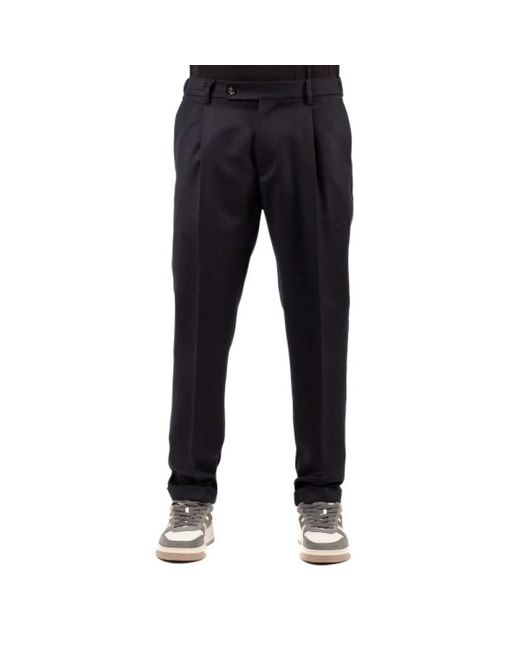 BERWICK 1707 Black Suit Trousers for men