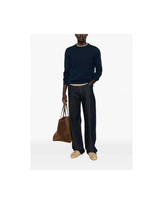 La Fileria Blue Round-Neck Knitwear for men