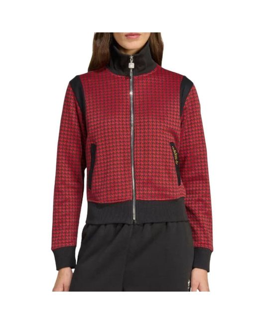 Adidas Red Houndstooth Track Jacket