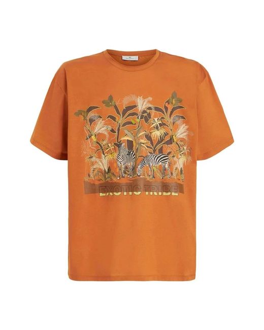 Etro T-Shirt in Orange für Herren
