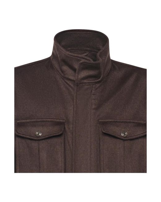 Sartorio Napoli Brown Light Jackets for men