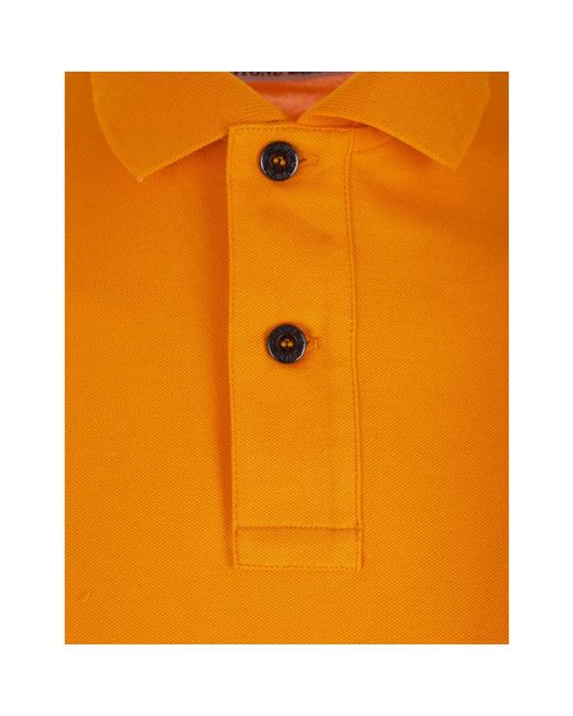 Stone Island S polo-shirt mit compass-logo in Orange für Herren