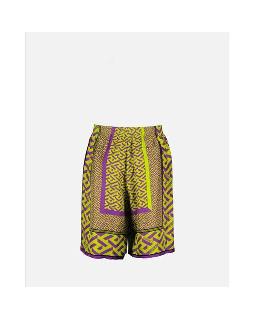 Versace Green Casual Shorts for men