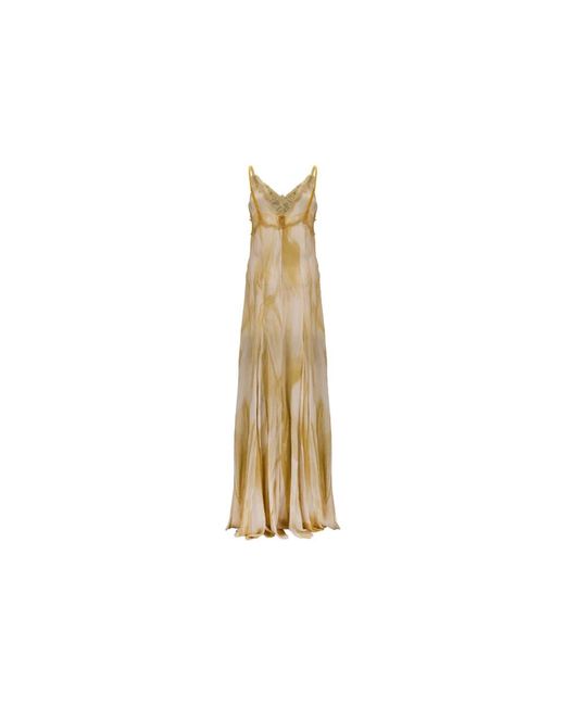 Elisabetta Franchi Metallic Maxi Dresses