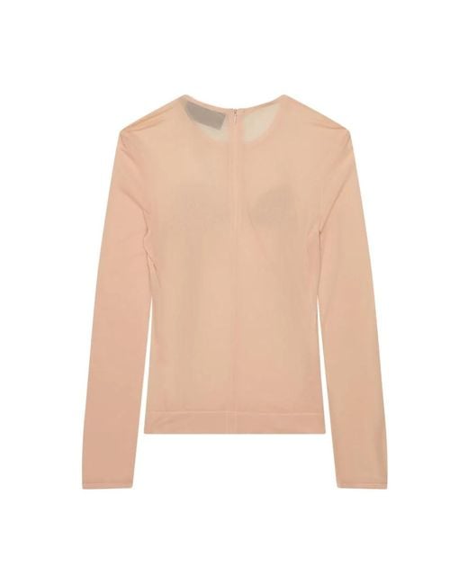 Simone Rocha Bloemenversierde Longsleeve Top in het Natural