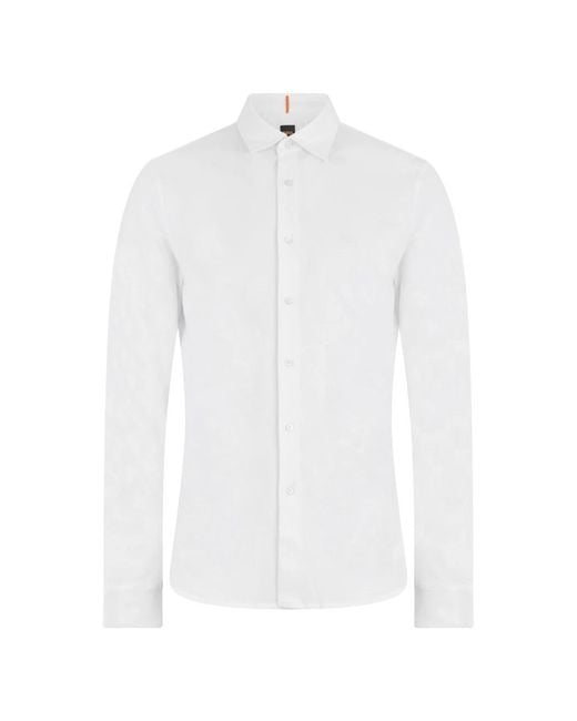 Boss White Formal Shirts for men