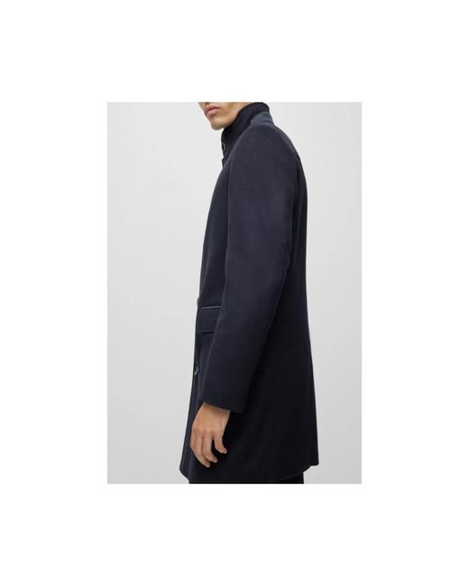 HUGO Blue Single-Breasted Coats for men
