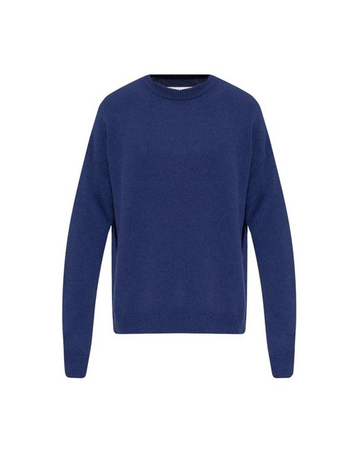 Round-Neck Knitwear di Jil Sander in Blue da Uomo
