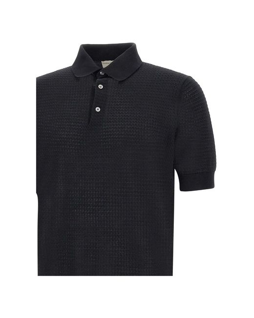 FILIPPO DE LAURENTIIS Black Polo Shirts for men