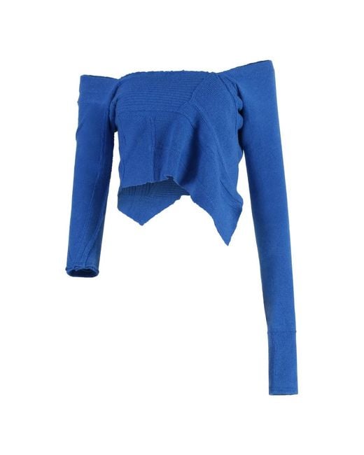 Round-Neck Knitwear TALIA BYRE en coloris Blue