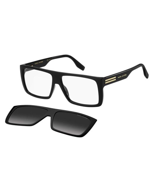 Marc Jacobs Schwarze sonnenbrille mit clip-on in Black für Herren