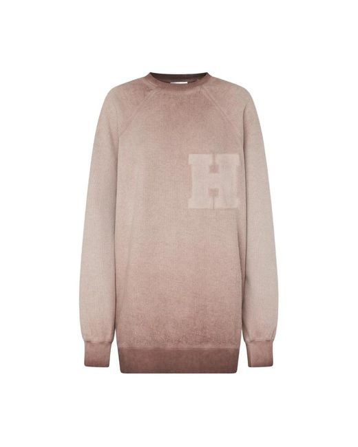 Halfboy Hoodies & Sweatvesten ,Bruin ,Katoen Hw 25 Oversized Sweatshirt in het Brown