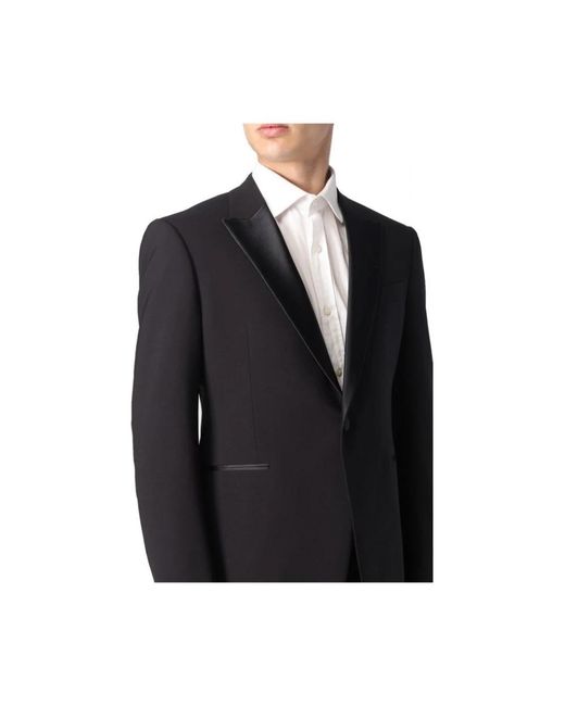 Emporio Armani Black Single Breasted Suits for men