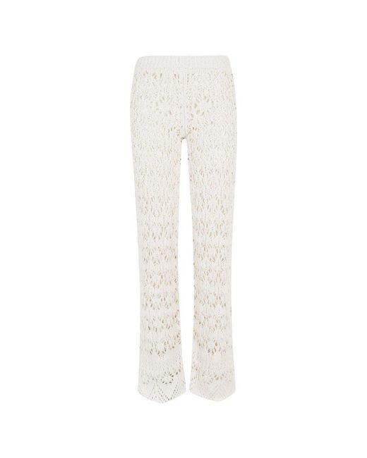 Alanui Broeken ,Wit ,Katoen Lagoon Romance Pants in het White