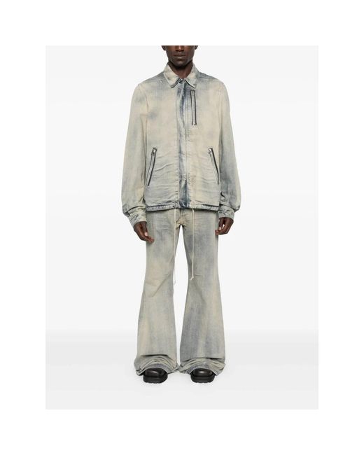 Rick Owens Gray Denim Jackets for men