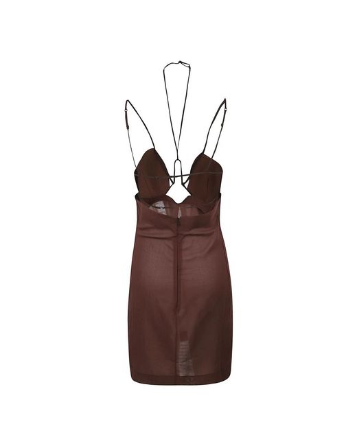 Nensi Dojaka Brown Party Dresses