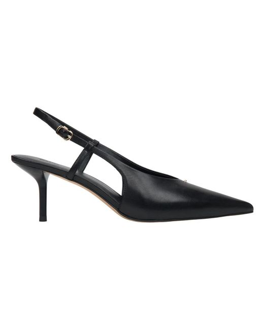 ESTRO Schoenen ,Zwart ,Leer Pumps Met Puntige Neus En Slingback in het Blue