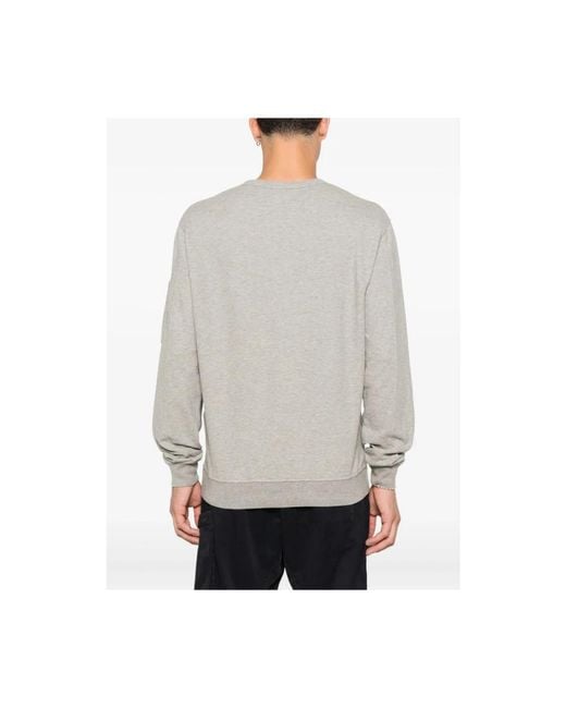 C P Company Gray Round-Neck Knitwear for men