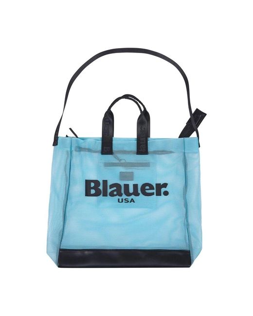 Blauer Blue Netz Einkaufstasche Blau Frau