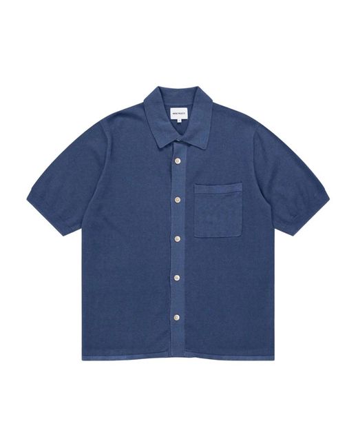 Norse Projects Blue Short Sleeve Shirts for men