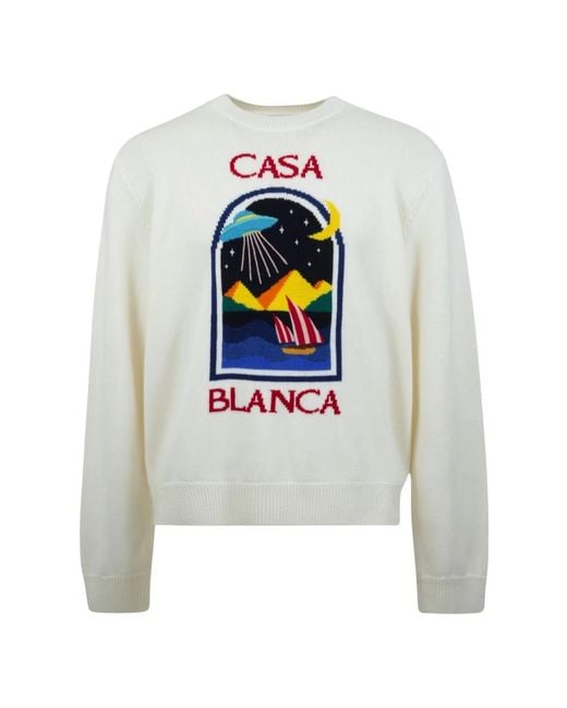 Casablanca Gray Round-Neck Knitwear for men
