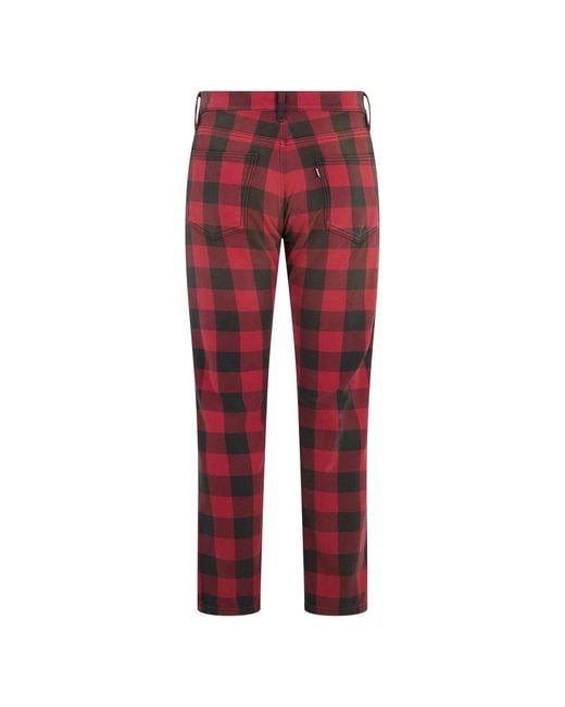 Moschino Red Slim-Fit Trousers for men