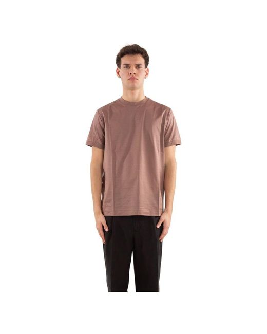 Daniele Fiesoli Reguläres Tee Im Filo Scozia Stil in Red für Herren