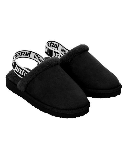 Roberto Cavalli Black Slippers