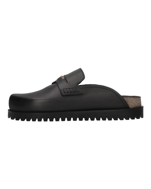 Versace Medusa Leder Clogs in Black für Herren