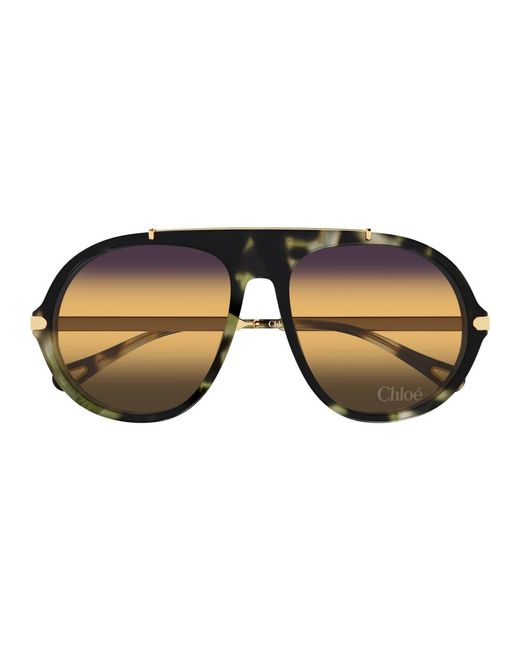 Chloé Brown Pilotenbrille