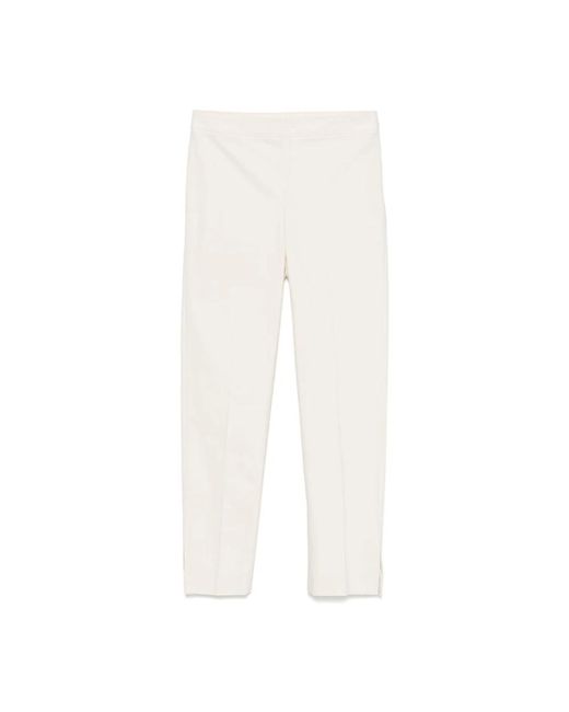 Brunello Cucinelli White Straight Trousers