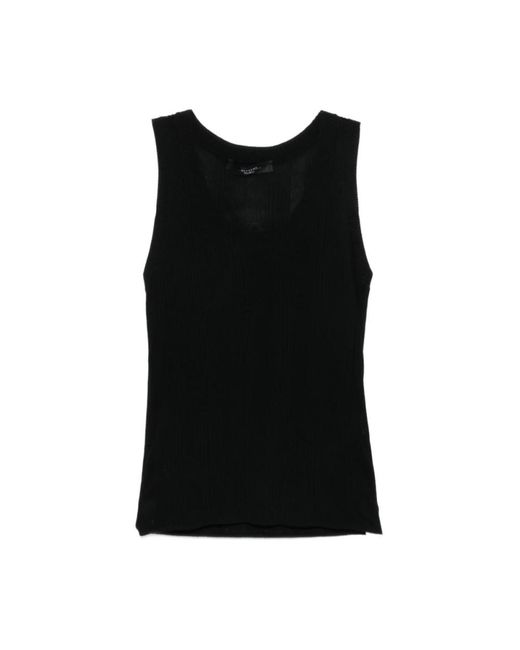 Weekend by Maxmara Black Sleeveless Tops