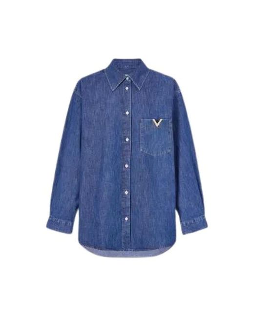 Valentino Blue Denim Shirts for men