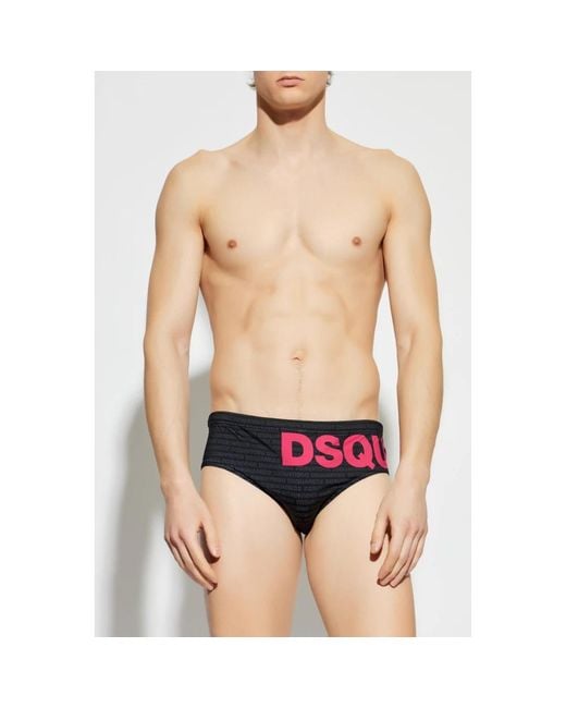 DSquared² Black Beachwear for men