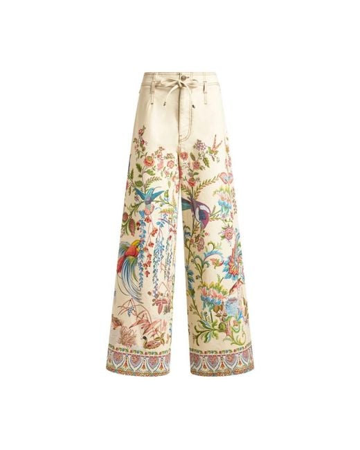 Etro Yellow Wide Trousers